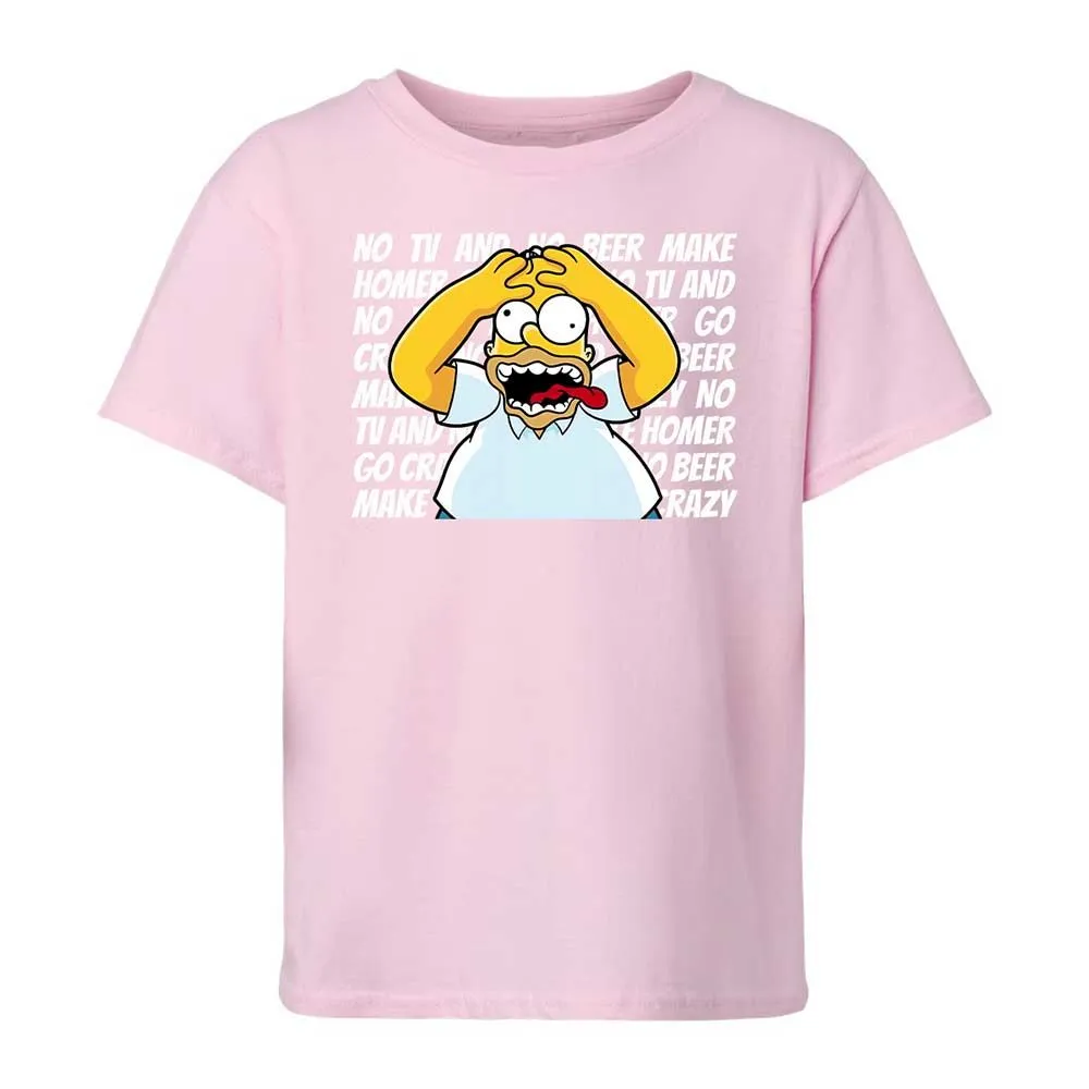 No TV and No Beer Make Homer Go Crazy - Light Pink - 7