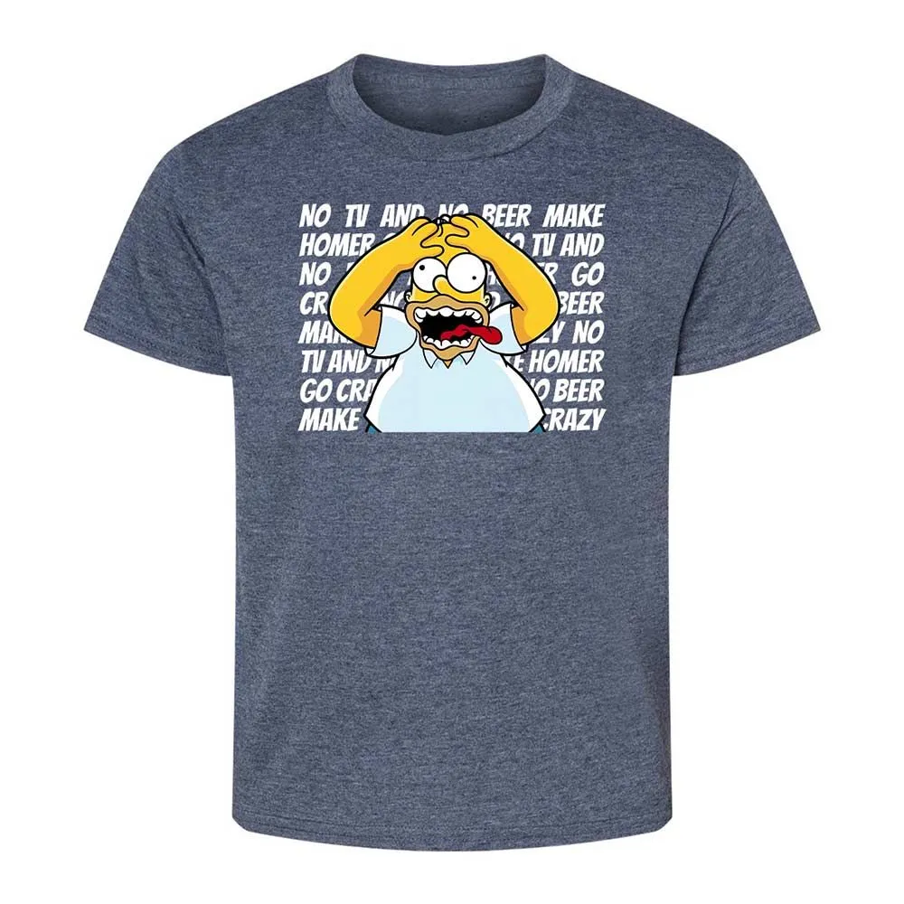 No TV and No Beer Make Homer Go Crazy - Heather Navy - 9