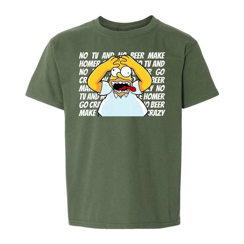 No TV and No Beer Make Homer Go Crazy - Military Green - 19