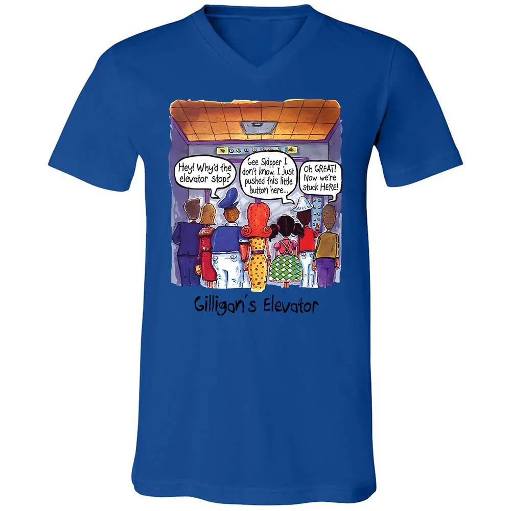 Unisex V-Neck T-Shirt - 2LAMZU2D - True Royal - 3
