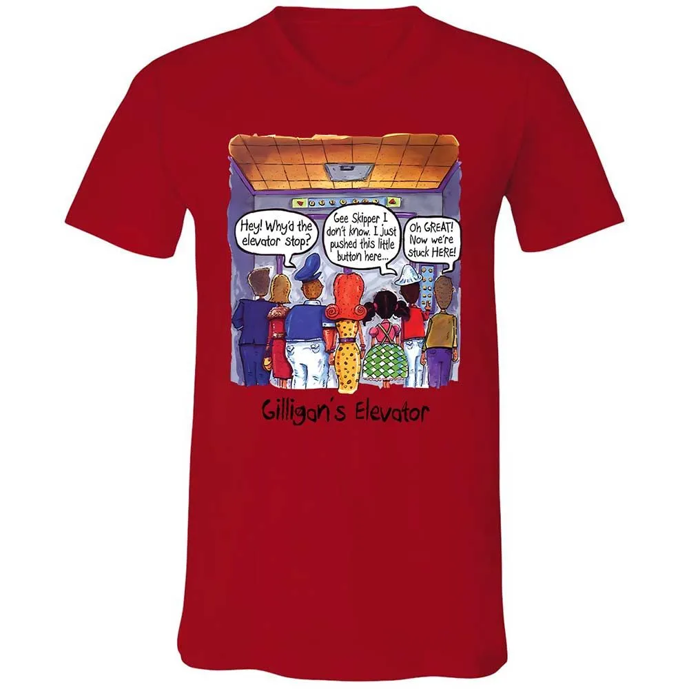 Unisex V-Neck T-Shirt - 2LAMZU2D - Red - 5