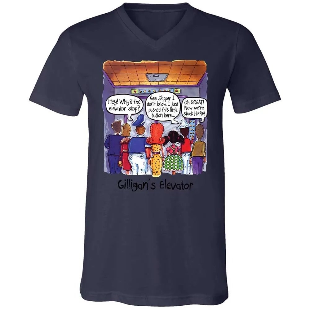 Unisex V-Neck T-Shirt - 2LAMZU2D - Navy - 12