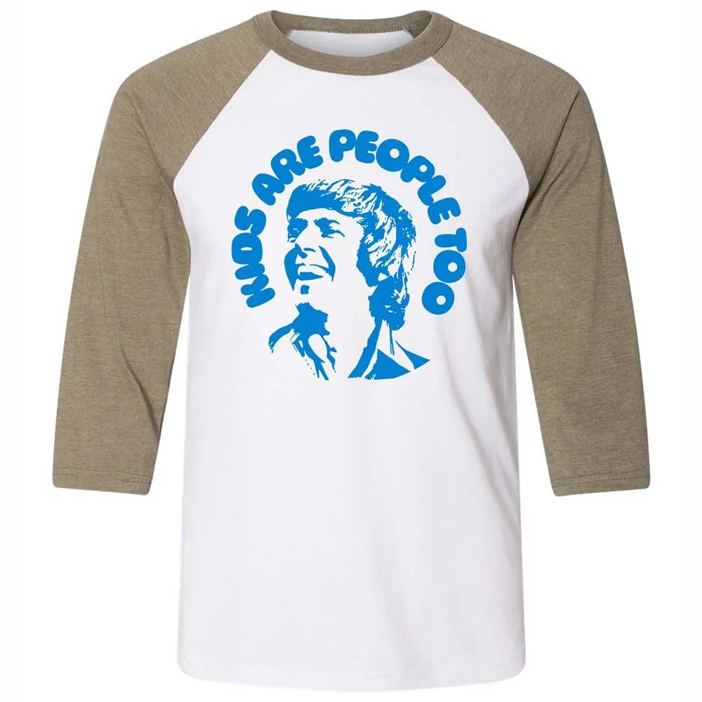 Unisex 3/4 Baseball Tee - QJU1WQFB - White/Heather Olive - 4