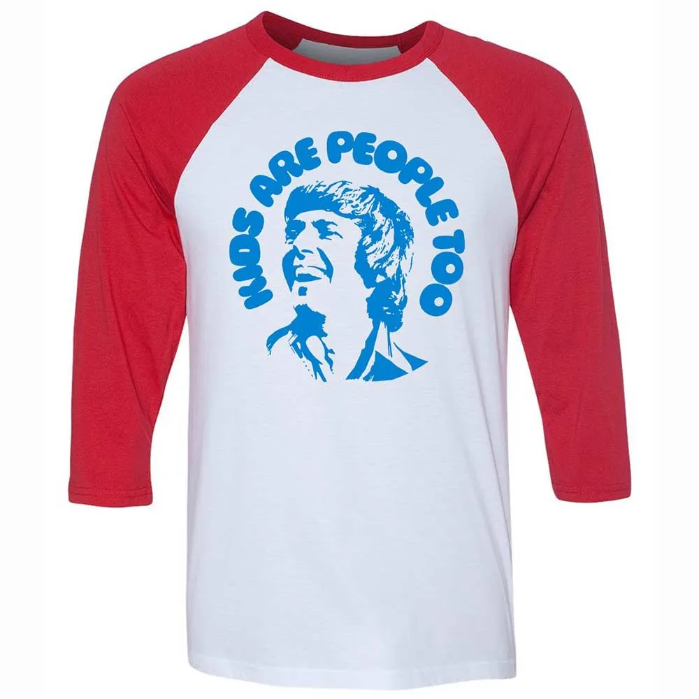 Unisex 3/4 Baseball Tee - QJU1WQFB - White/Red - 9