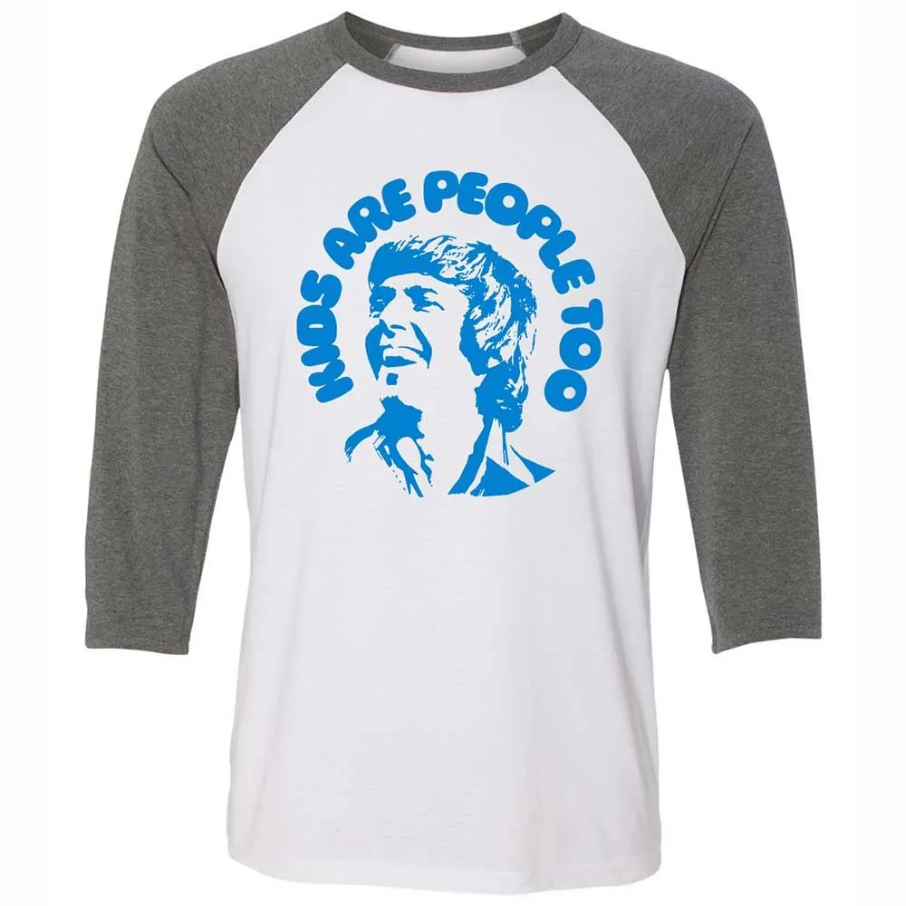 Unisex 3/4 Baseball Tee - QJU1WQFB - White/Deep Heather - 11