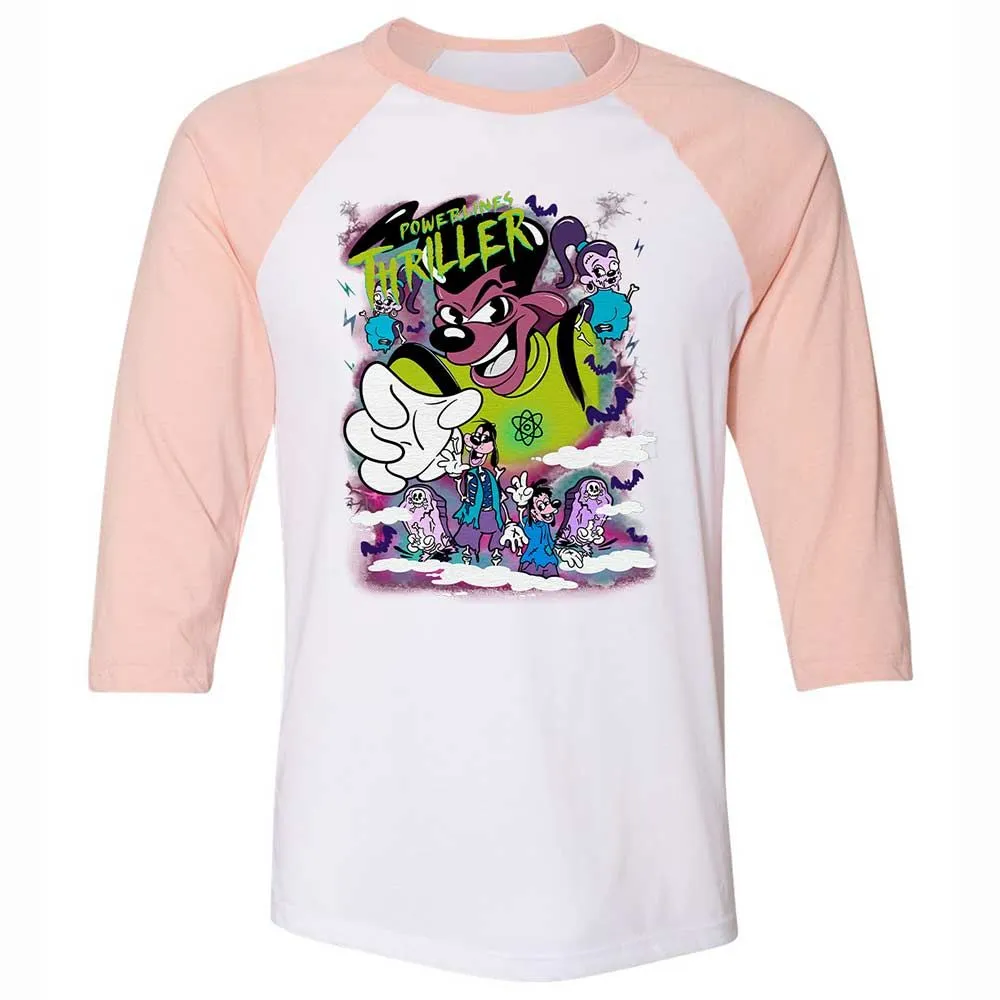 Vintage Pop Cartoon Horror Mashup - White/Heather Peach - 5