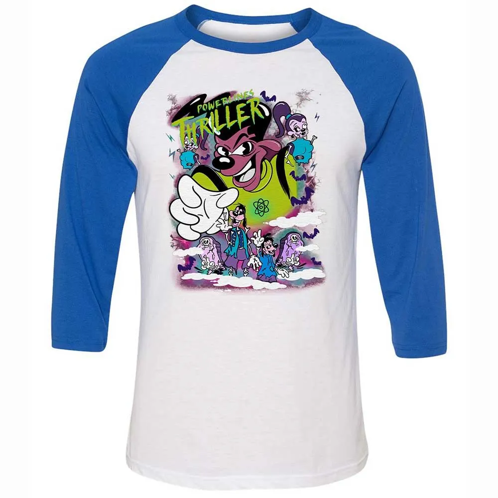 Vintage Pop Cartoon Horror Mashup - White/True Royal - 10