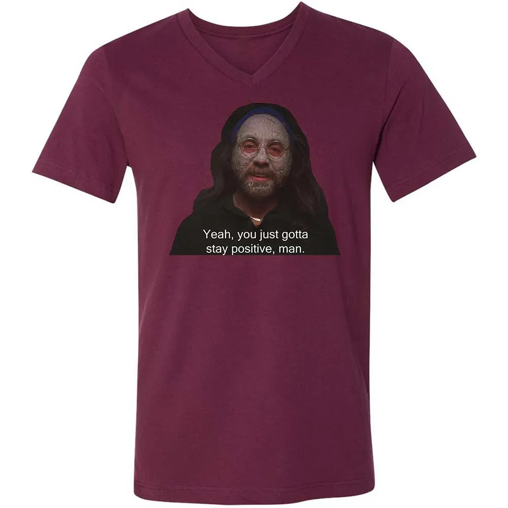 Unisex V-Neck T-Shirt - 9JN31XSN - Maroon - 14