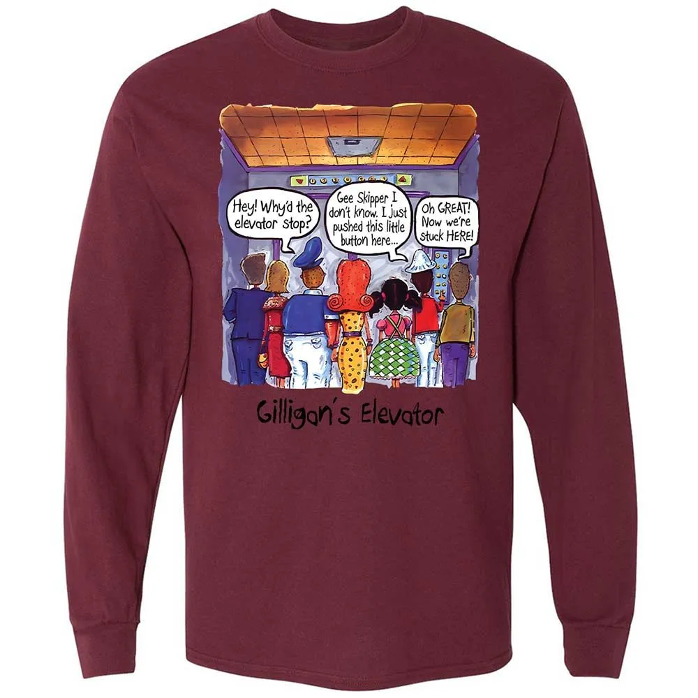Long Sleeve T-Shirt - XKXZQP6R - Maroon - 16