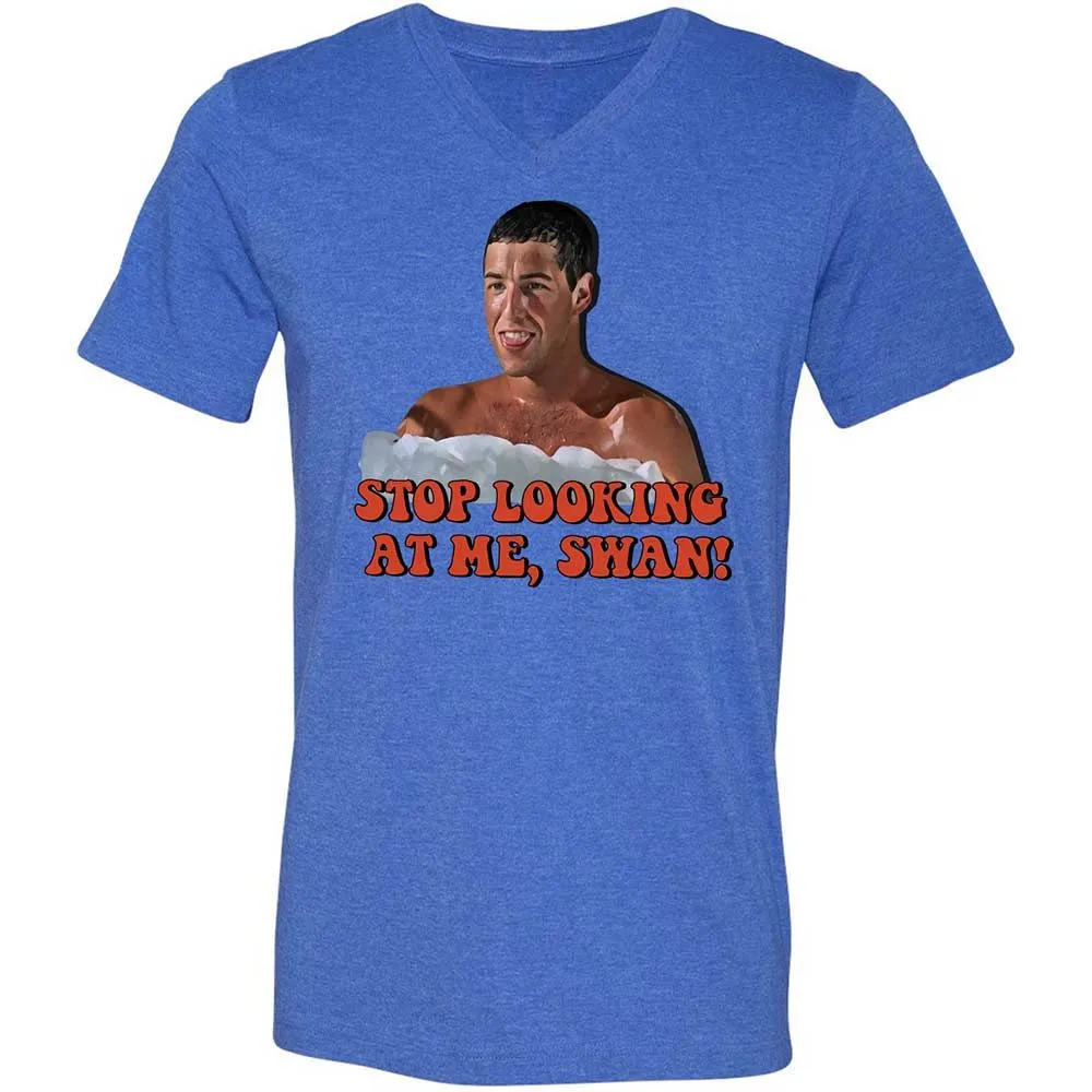 Unisex V-Neck T-Shirt - HS8KDUMF - Heather True Royal - 4