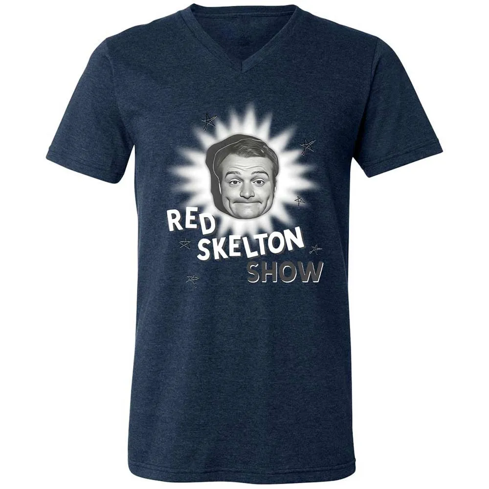 Unisex V-Neck T-Shirt - 564FDXTV - Heather Navy - 3