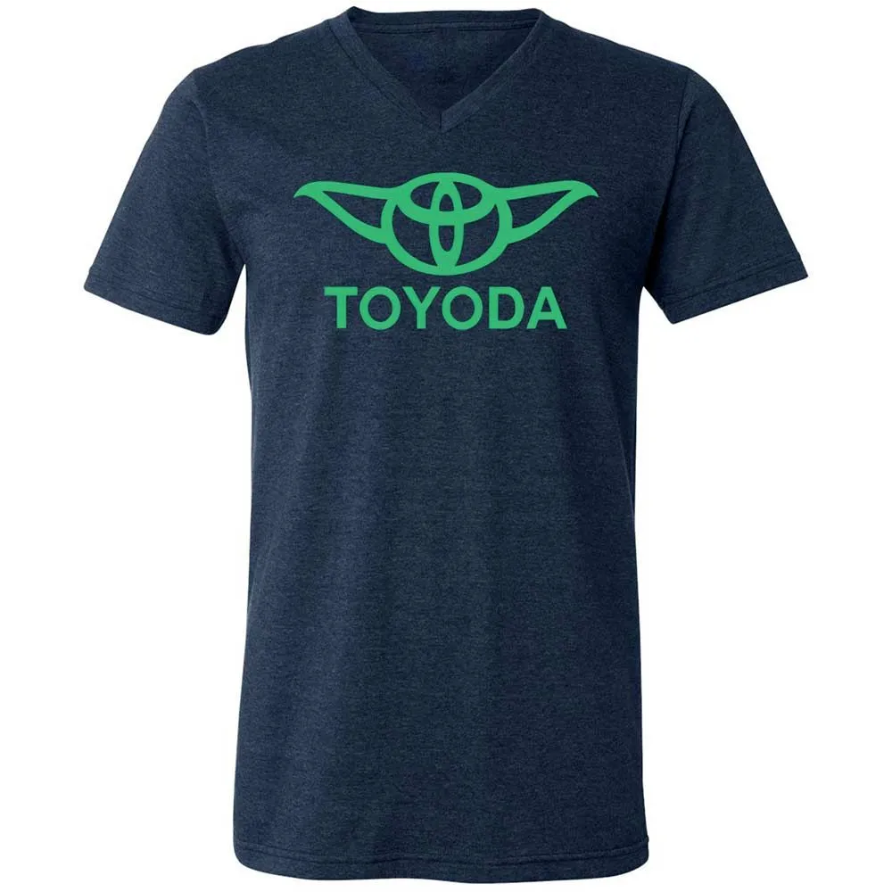 Unisex V-Neck T-Shirt - 5FQ7Y115 - Heather Navy - 13