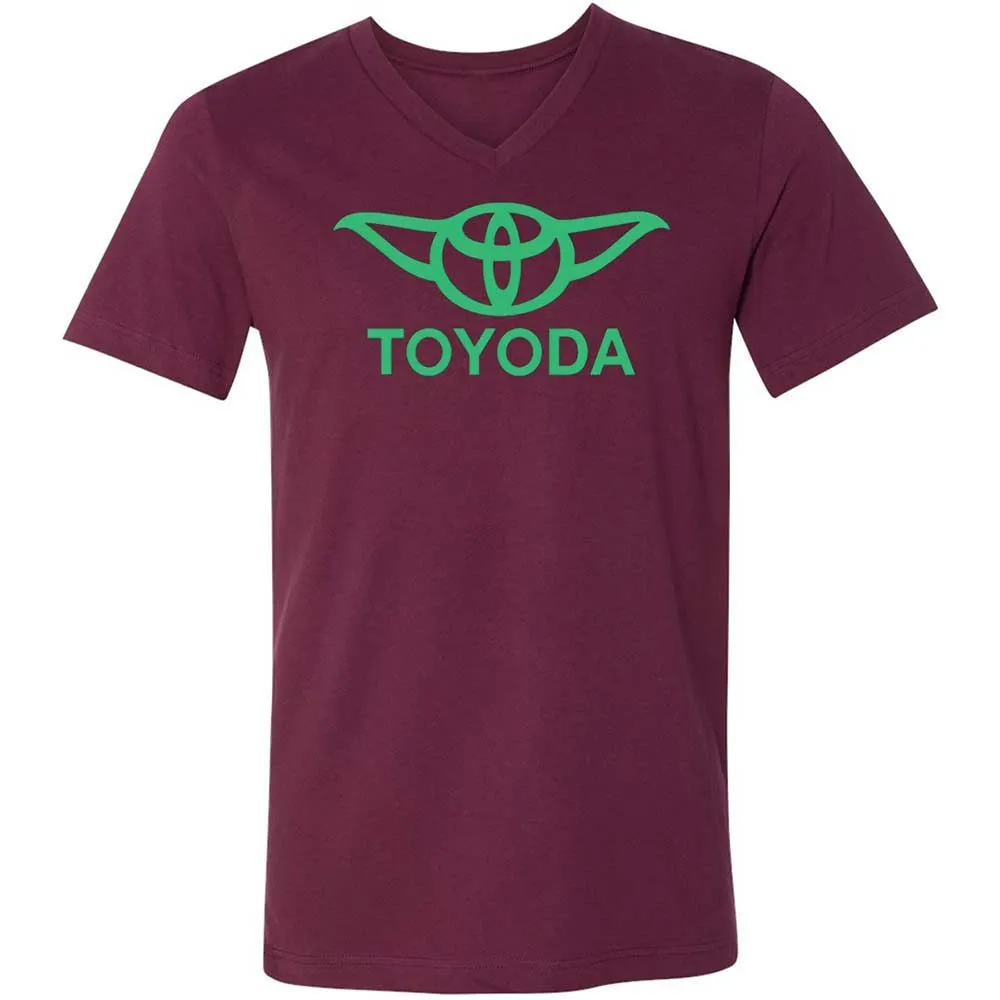 Unisex V-Neck T-Shirt - 5FQ7Y115 - Maroon - 14
