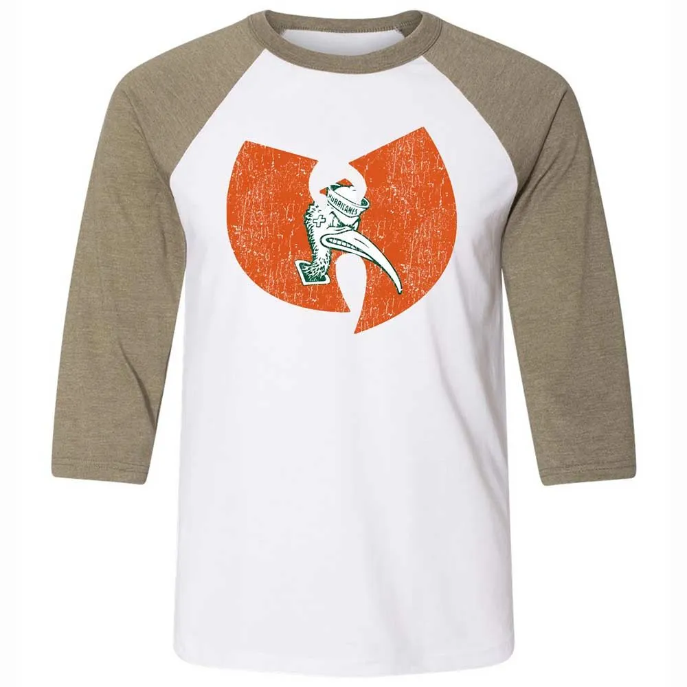 Unisex 3/4 Baseball Tee - JUW74Q1Z - White/Heather Olive - 4