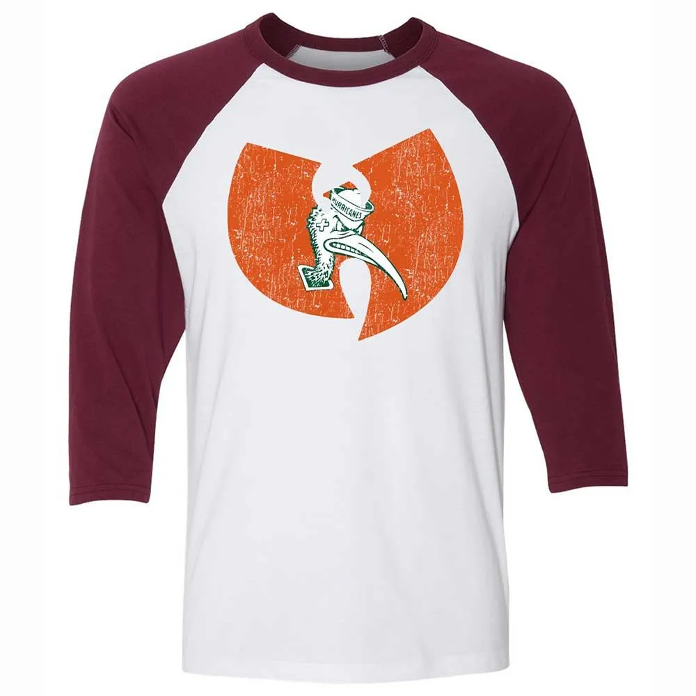Unisex 3/4 Baseball Tee - JUW74Q1Z - White/Maroon - 7