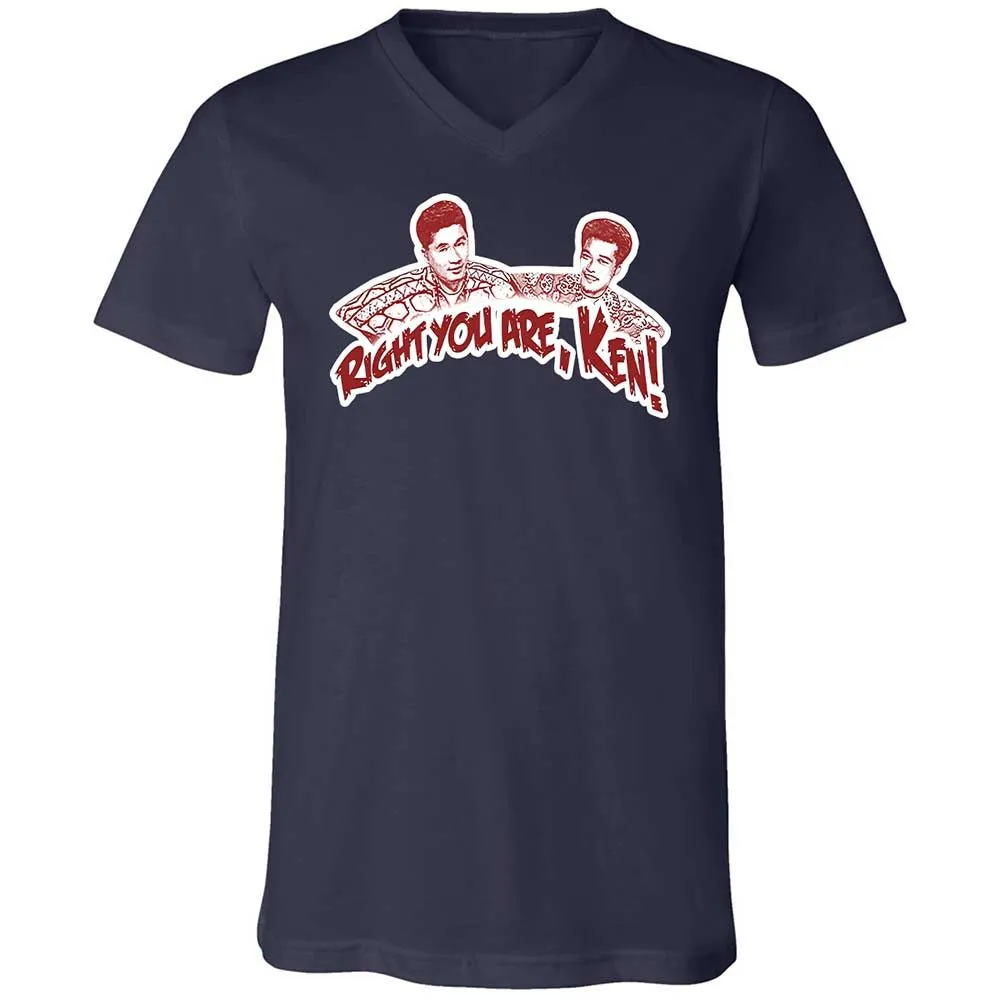 Unisex V-Neck T-Shirt - 9U9LDCLQ - Navy - 2
