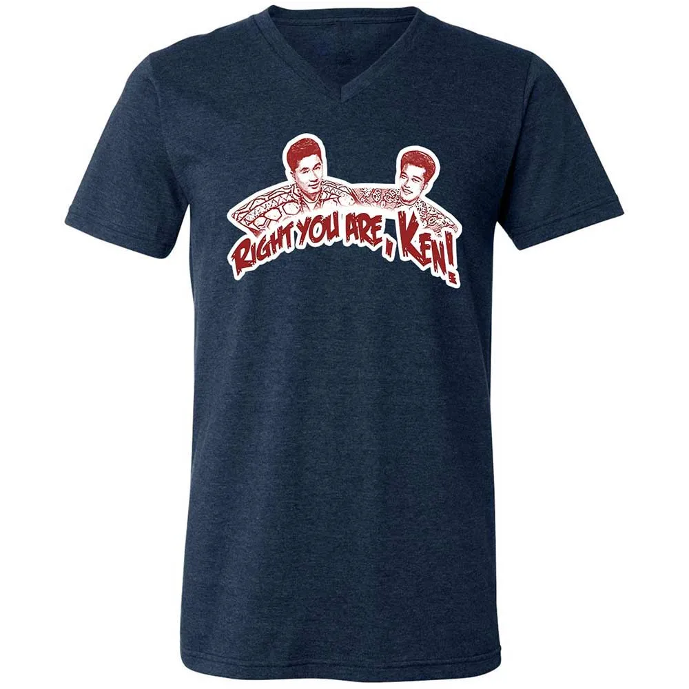 Unisex V-Neck T-Shirt - 9U9LDCLQ - Heather Navy - 3
