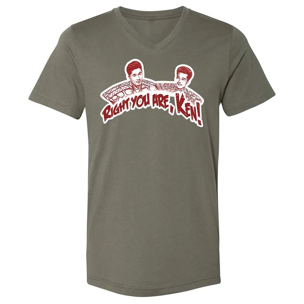 Unisex V-Neck T-Shirt - 9U9LDCLQ - Military Green - 11