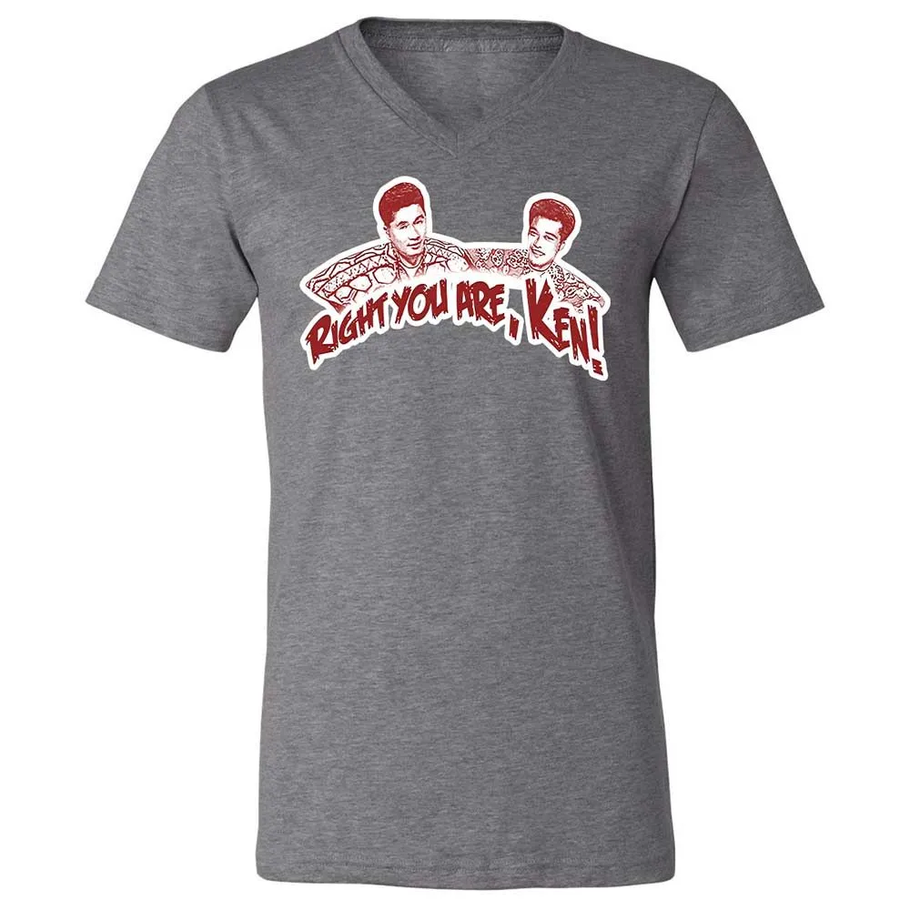 Unisex V-Neck T-Shirt - 9U9LDCLQ - Deep Heather - 14