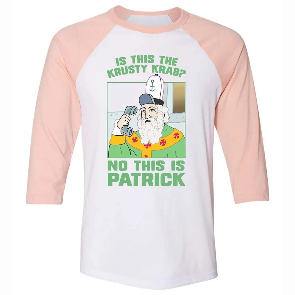 Unisex 3/4 Baseball Tee - MVMKQ184 - White/Heather Peach - 5