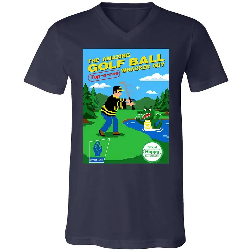 Unisex V-Neck T-Shirt - 3BJ439Y4 - Navy - 2