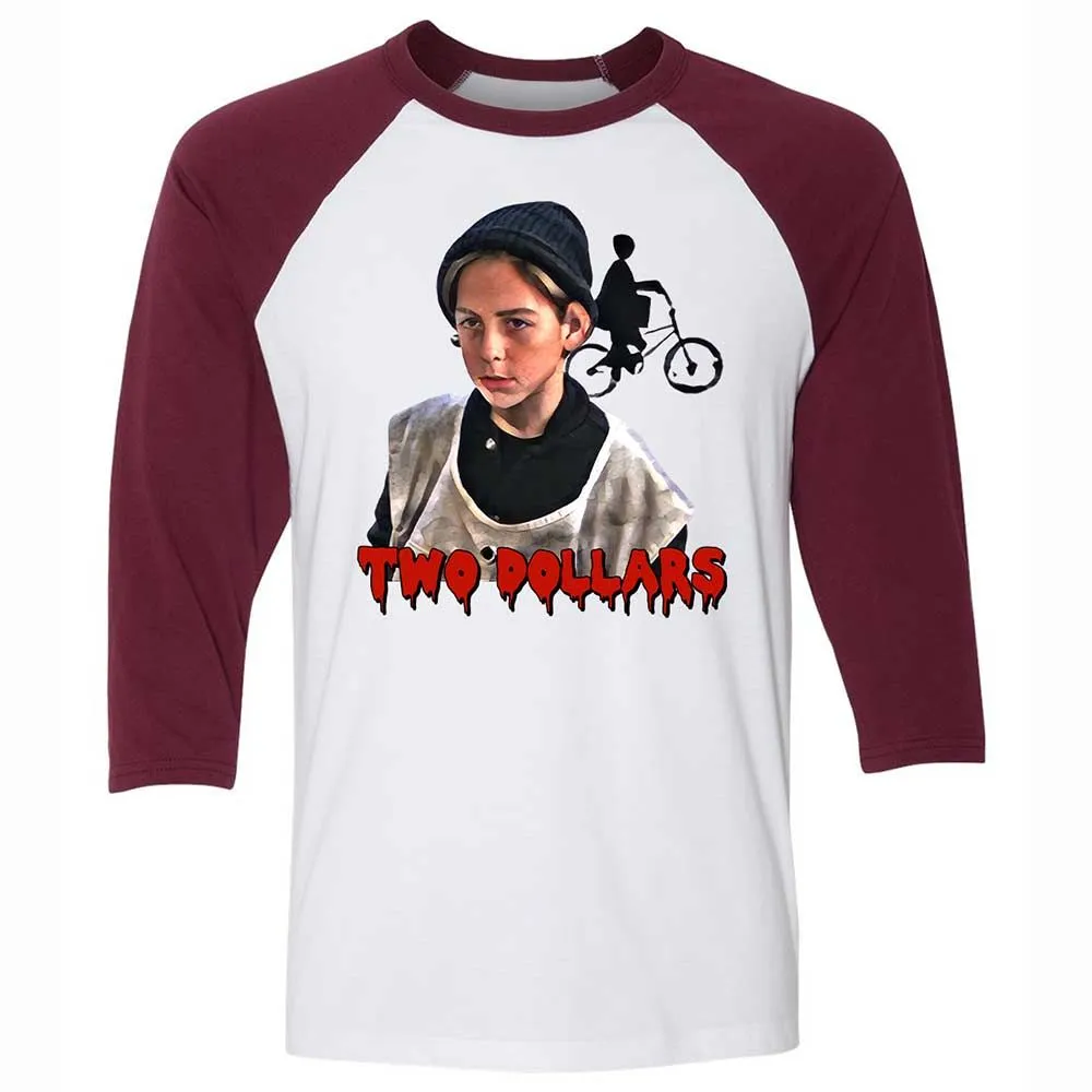 Unisex 3/4 Baseball Tee - 444N1V5R - White/Maroon - 7