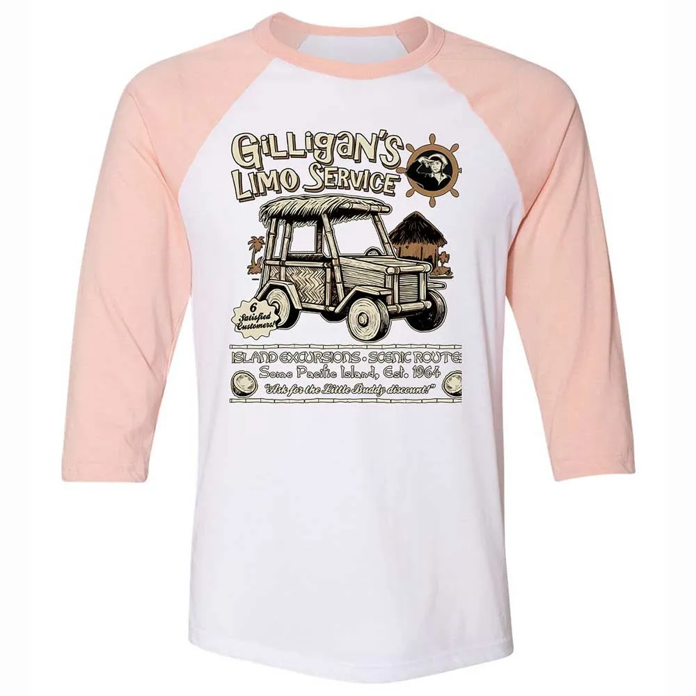 Unisex 3/4 Baseball Tee - ZGZEVG7Q - White/Heather Peach - 5