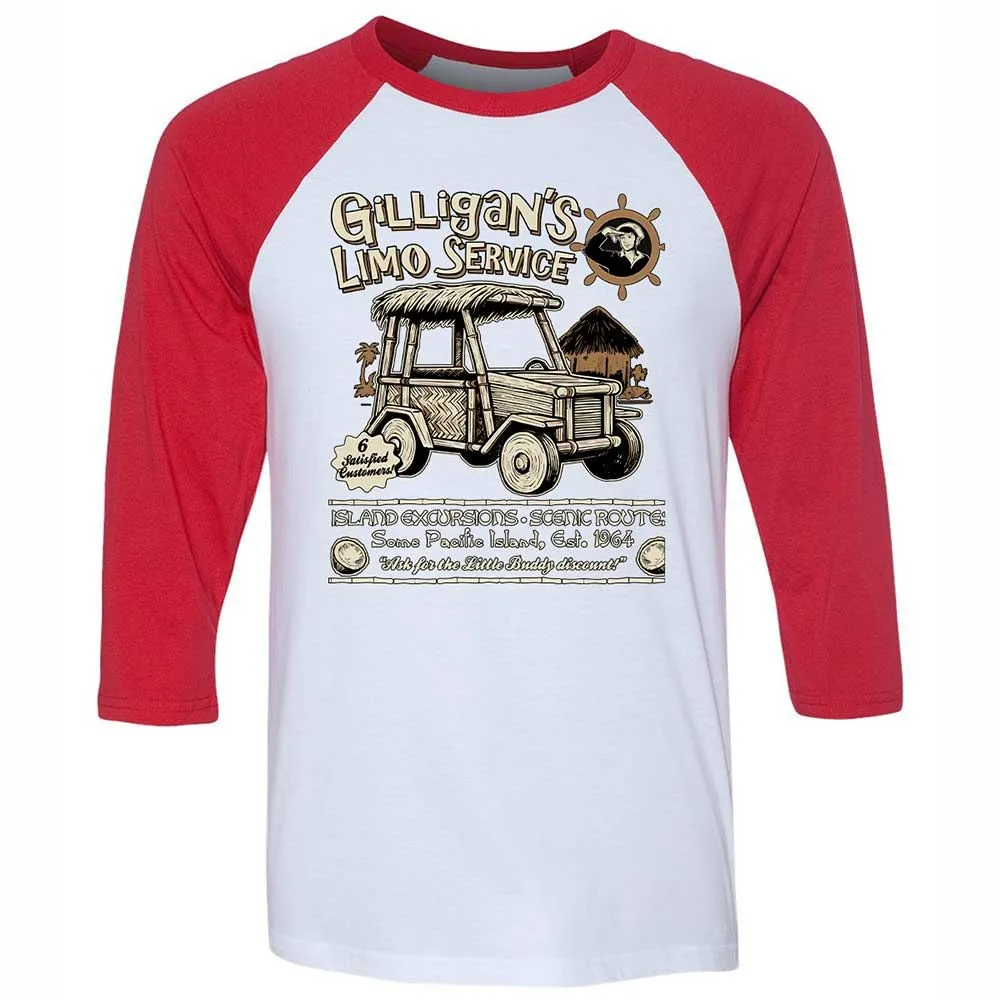 Unisex 3/4 Baseball Tee - ZGZEVG7Q - White/Red - 9