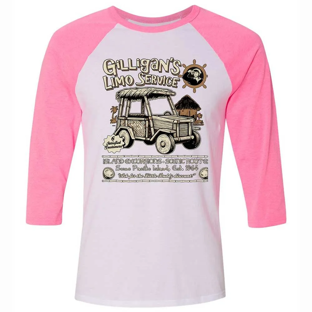 Unisex 3/4 Baseball Tee - ZGZEVG7Q - White/Neon Pink - 12