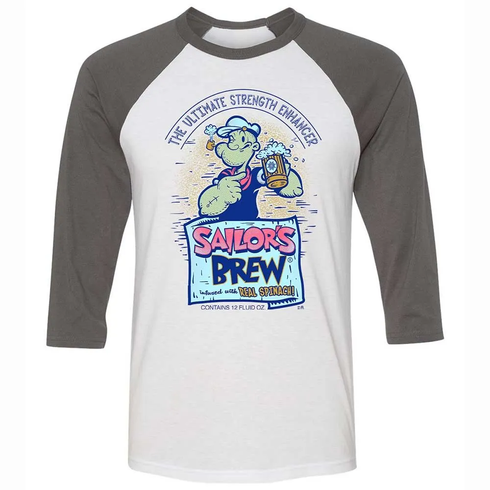 Unisex 3/4 Baseball Tee - 57LC3SJC - White/Asphalt - 2