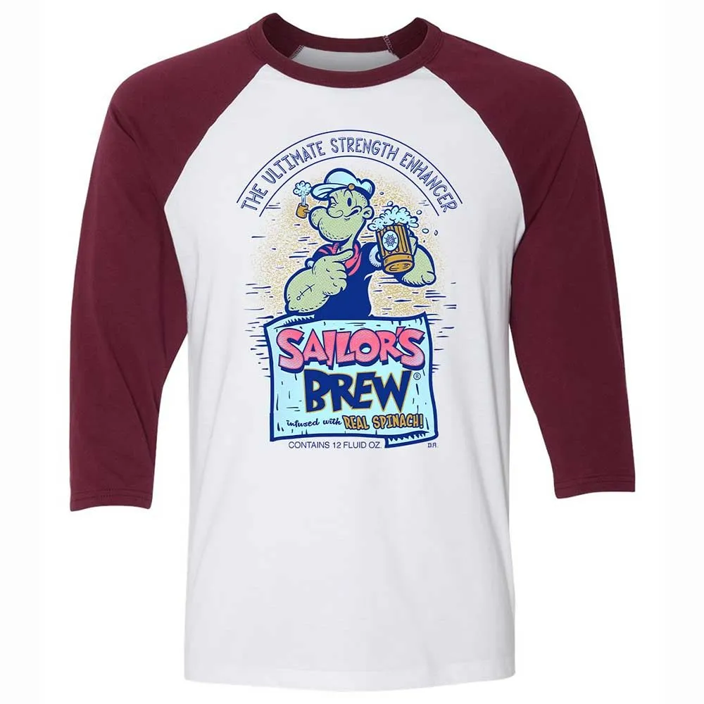 Unisex 3/4 Baseball Tee - 57LC3SJC - White/Maroon - 7