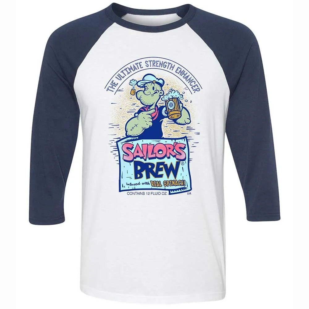 Unisex 3/4 Baseball Tee - 57LC3SJC - White/Navy - 8