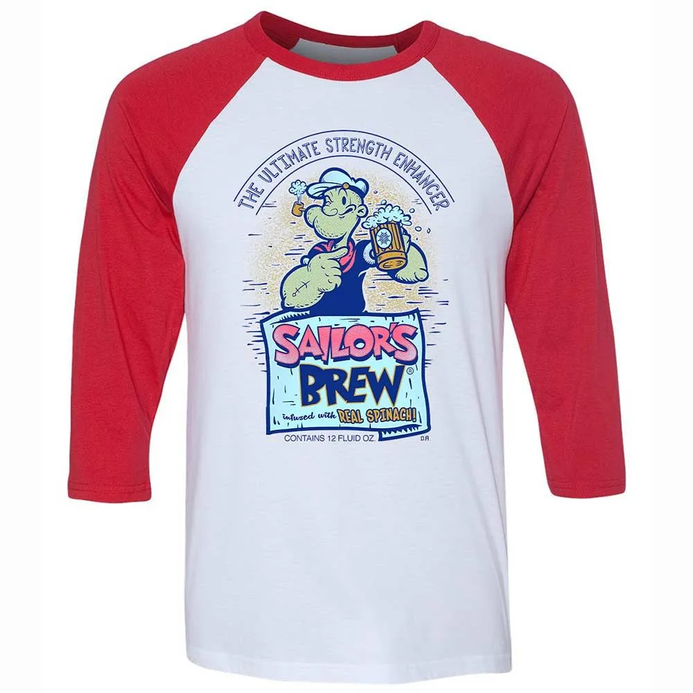 Unisex 3/4 Baseball Tee - 57LC3SJC - White/Red - 9