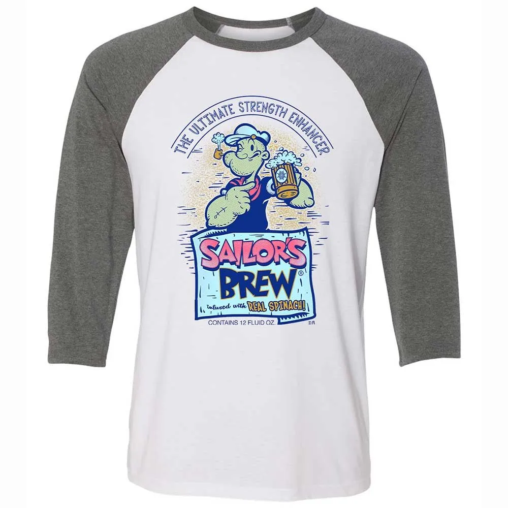 Unisex 3/4 Baseball Tee - 57LC3SJC - White/Deep Heather - 11