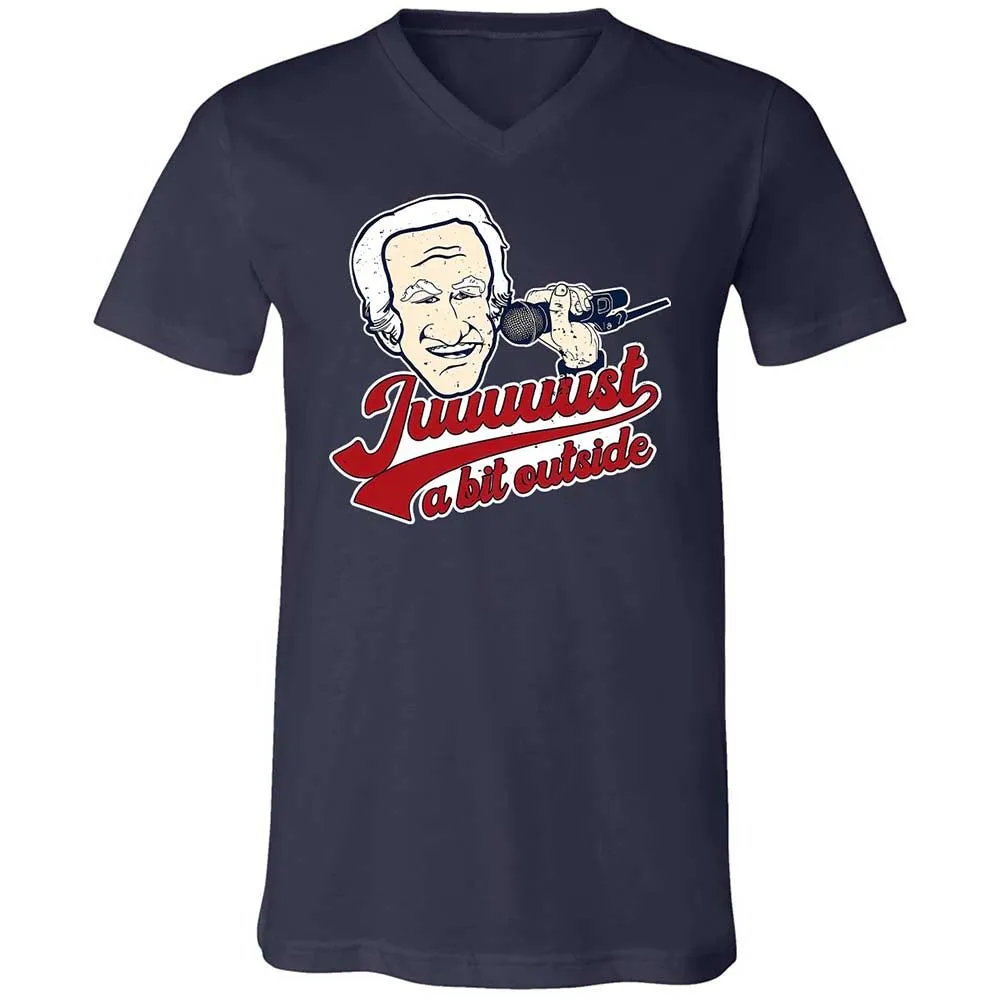 Unisex V-Neck T-Shirt - VJHZKPCZ - Navy - 2