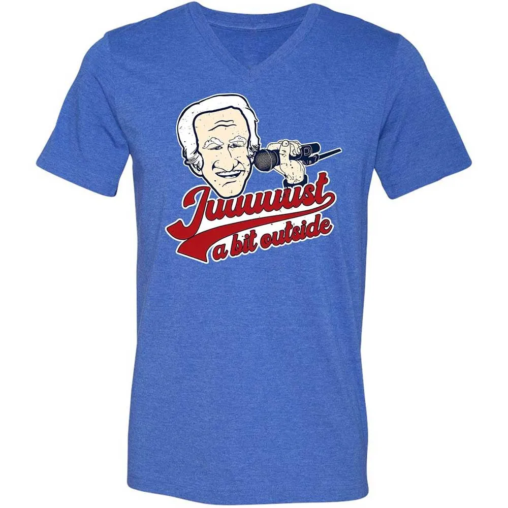 Unisex V-Neck T-Shirt - VJHZKPCZ - Heather True Royal - 5