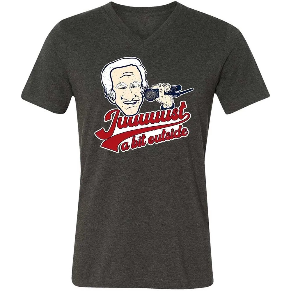 Unisex V-Neck T-Shirt - VJHZKPCZ - Dark Grey Heather - 9