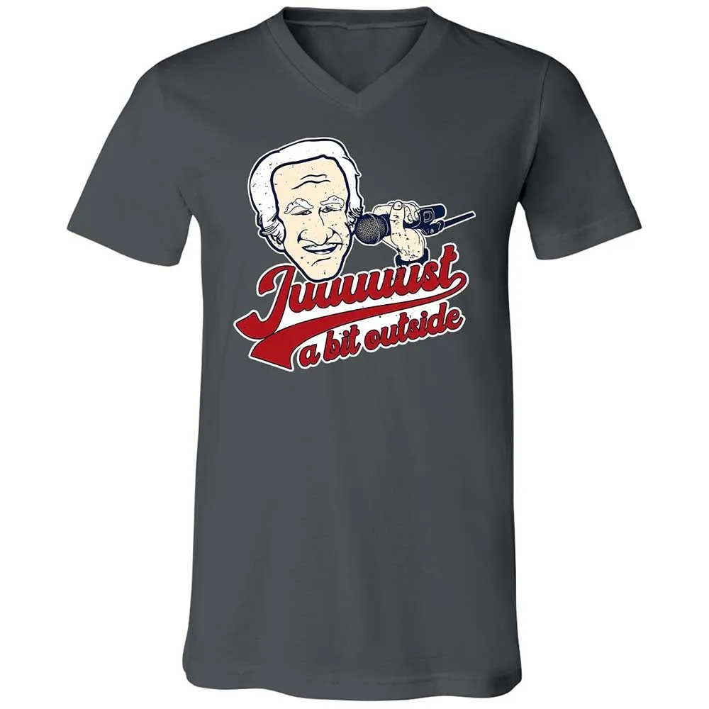 Unisex V-Neck T-Shirt - VJHZKPCZ - Asphalt - 13