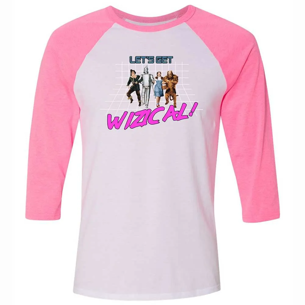 Unisex 3/4 Baseball Tee - F5HRYDB4 - White/Neon Pink - 12