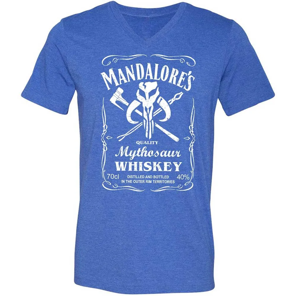 Unisex V-Neck T-Shirt - T36MNDDW - Heather True Royal - 5