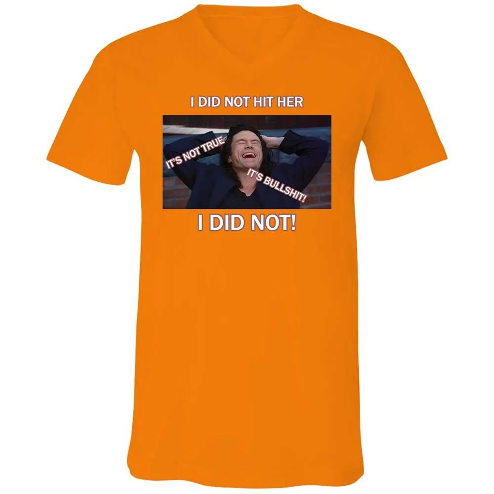 Unisex V-Neck T-Shirt - VD1DU6G8 - Orange - 7