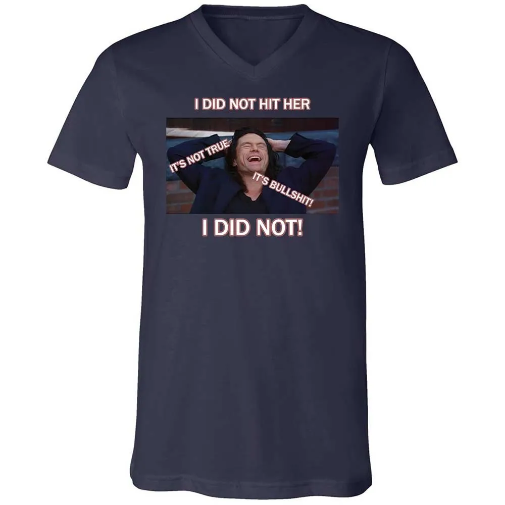 Unisex V-Neck T-Shirt - VD1DU6G8 - Navy - 12