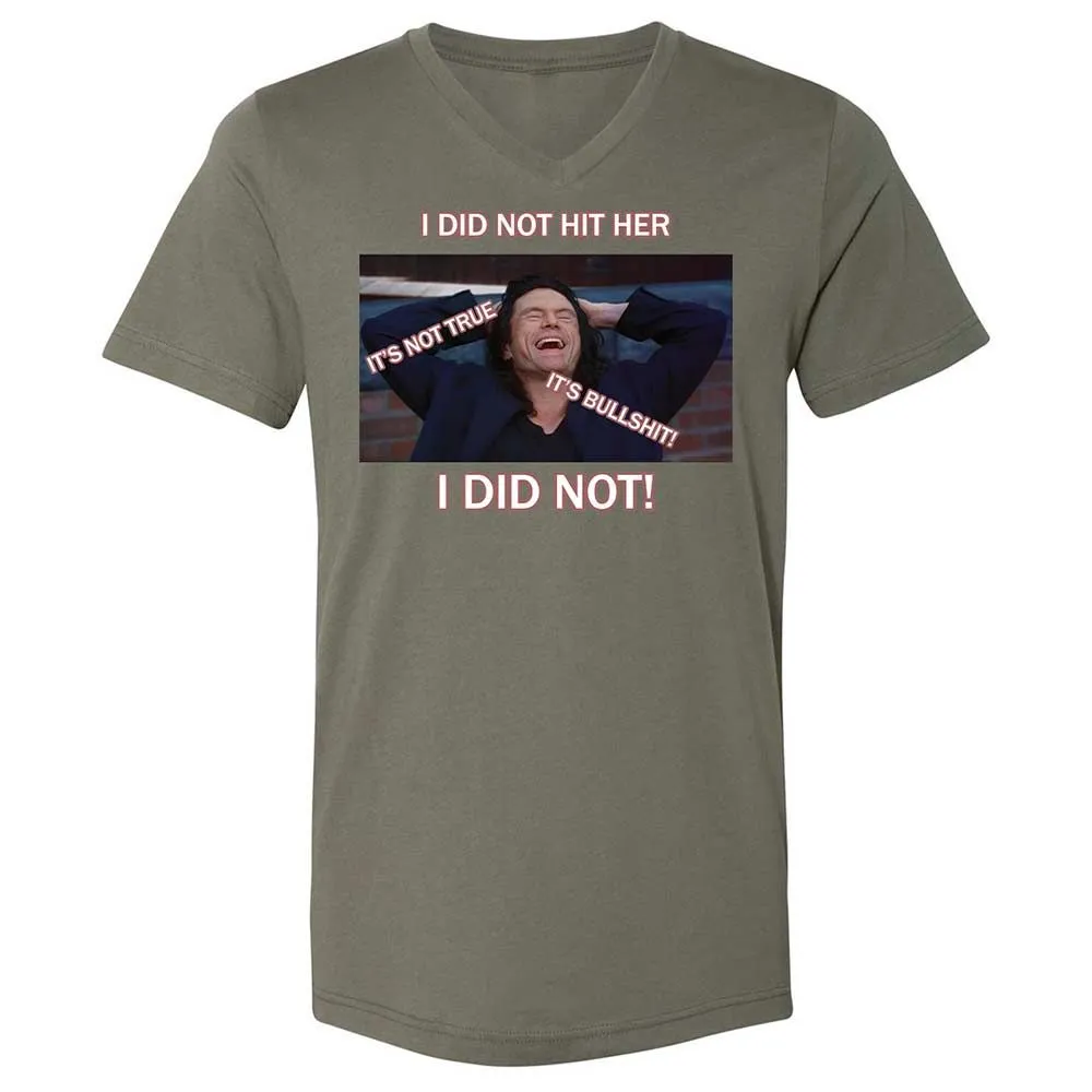 Unisex V-Neck T-Shirt - VD1DU6G8 - Military Green - 15