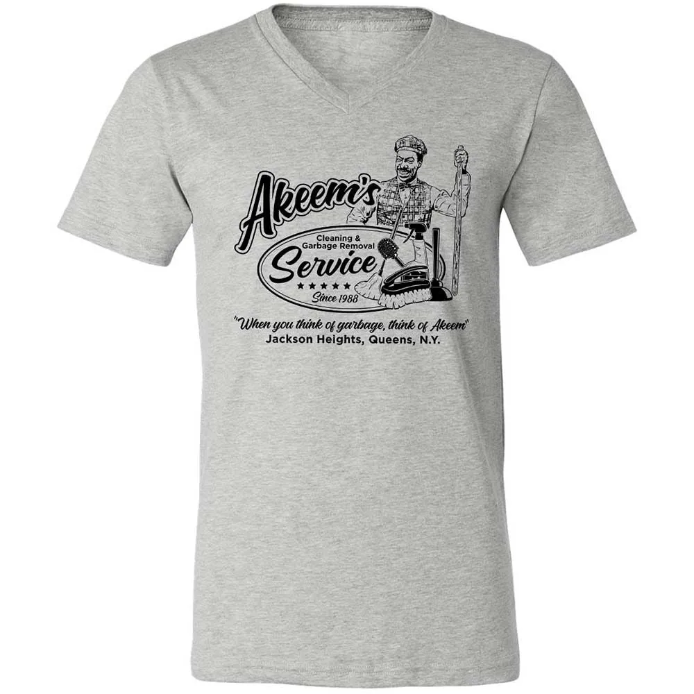 Unisex V-Neck T-Shirt - Q2JNT3ZA - Athletic Heather - 2