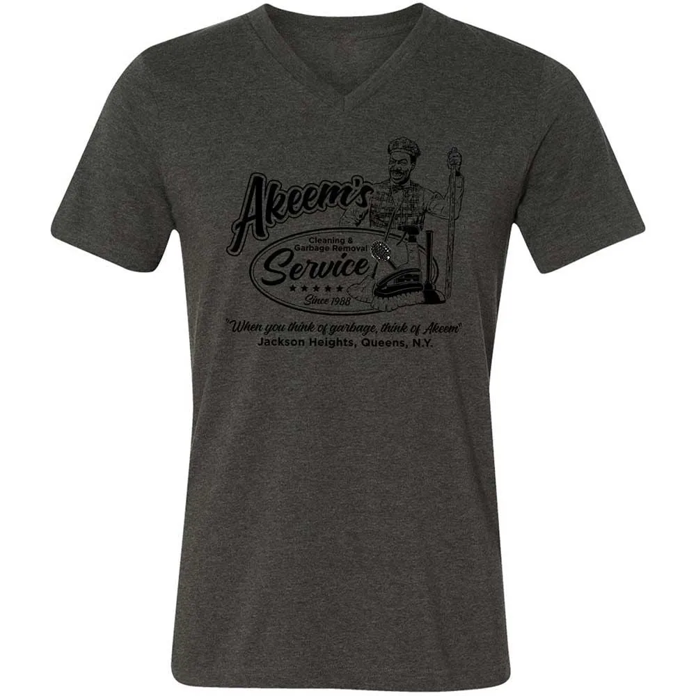 Unisex V-Neck T-Shirt - Q2JNT3ZA - Dark Grey Heather - 8