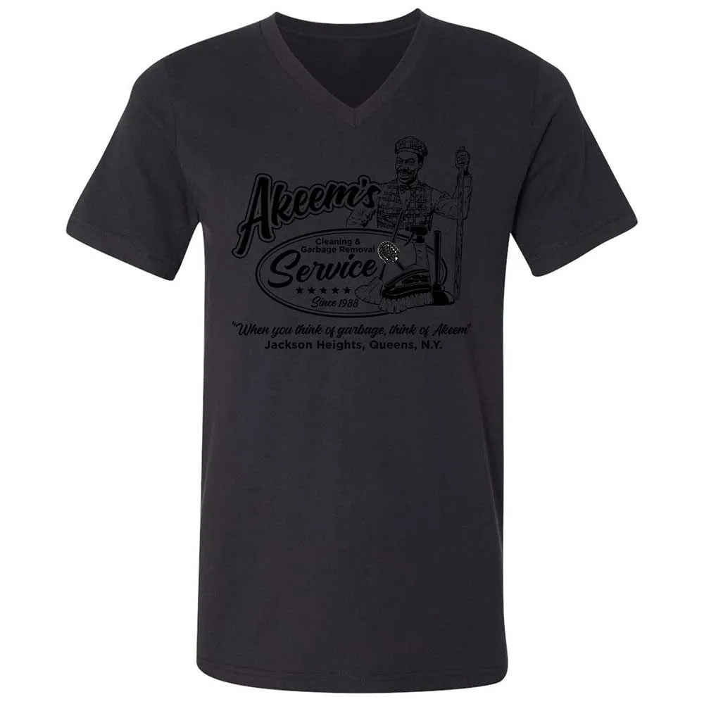 Unisex V-Neck T-Shirt - Q2JNT3ZA - Black - 11