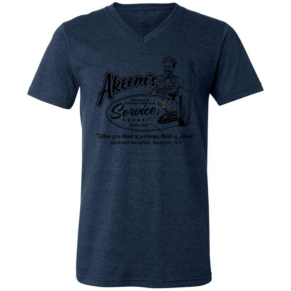 Unisex V-Neck T-Shirt - Q2JNT3ZA - Heather Navy - 13