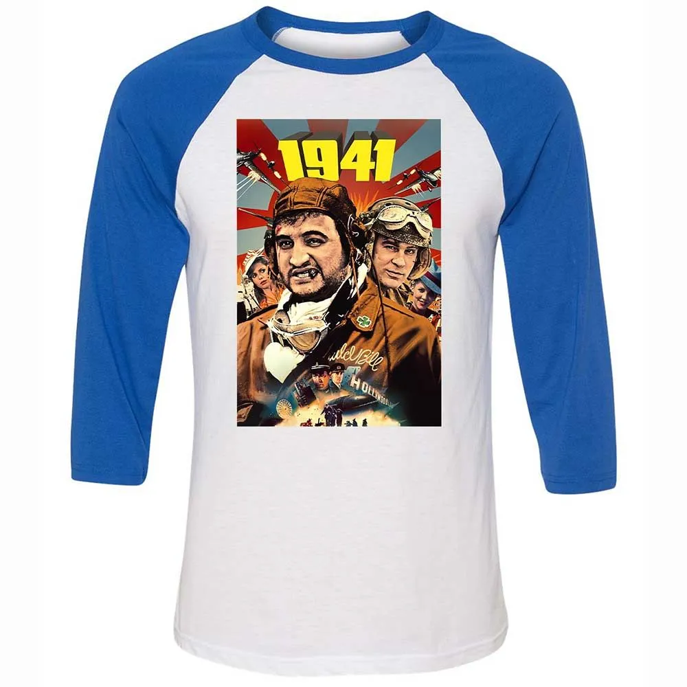 Unisex 3/4 Baseball Tee - 1KP7VQMJ - White/True Royal - 10