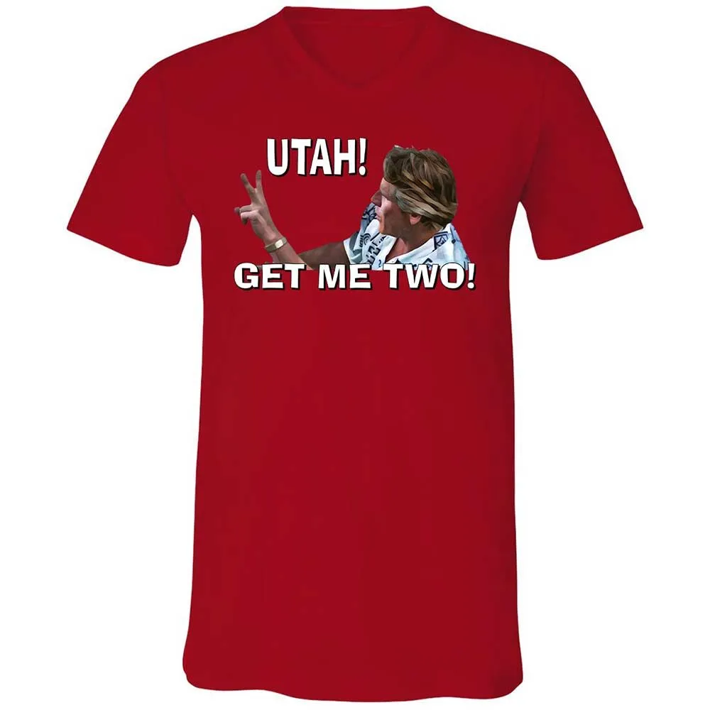 Unisex V-Neck T-Shirt - 4696MLQE - Red - 5