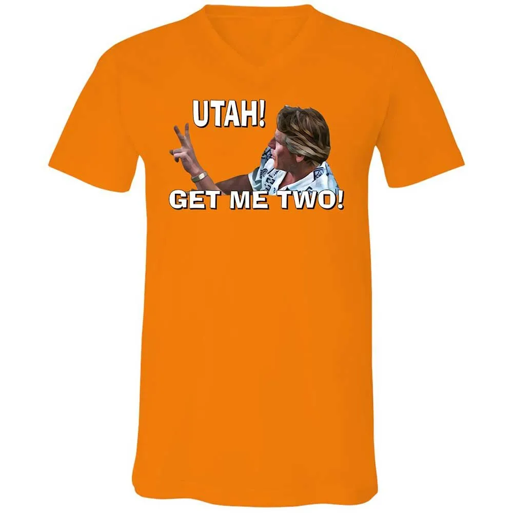 Unisex V-Neck T-Shirt - 4696MLQE - Orange - 7